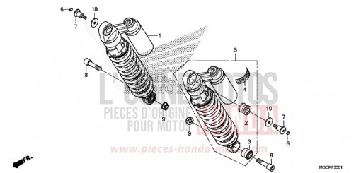 KISSEN, HINTEN (CB1100NA/NAD) CB1100NAJ de 2018